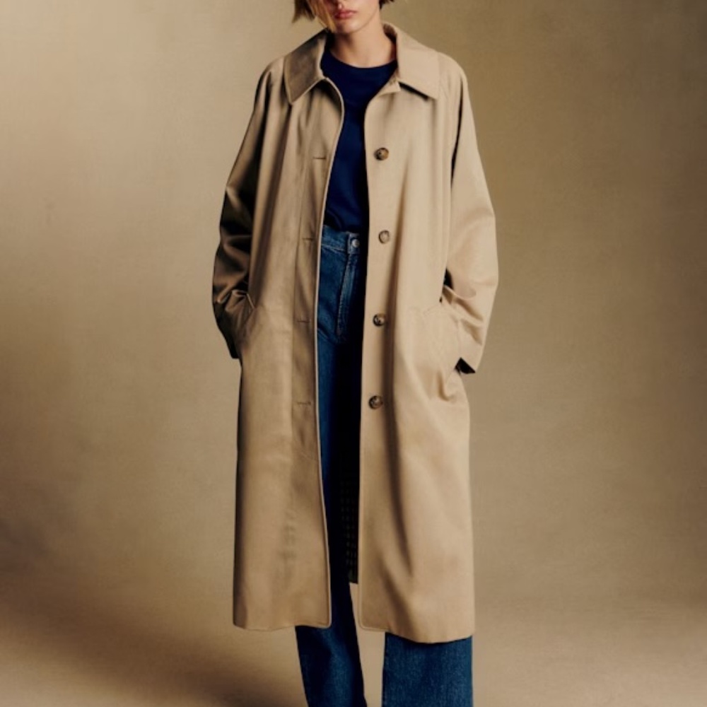 Sezane Clyde Coat Light Beige - Size 6 - Picture 2 of 6